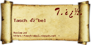 Tasch Ábel névjegykártya